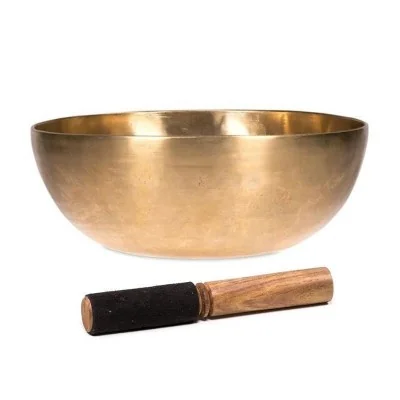 Taça Tibetana Samadhi com batente em madeira - 30 cm