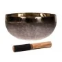 Taça Tibetana Ishana com batente em madeira - 18 cm