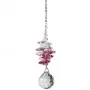 Cascata de cristais Swarovski multifacetados - Rosa