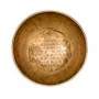 Taça Tibetana Flor da Vida com batente em madeira - 21 cm