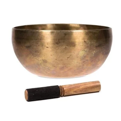 Taça Tibetana Nada Yoga com batente em madeira - 12.5 cm