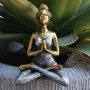 Estátua Yoga Lady - Bronze e Prateada