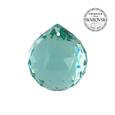 Bola de Cristal Multifacetado Swarovski Esmeralda - 40 mm