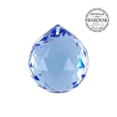 Bola de Cristal Multifacetado Swarovski Azul - 40 mm