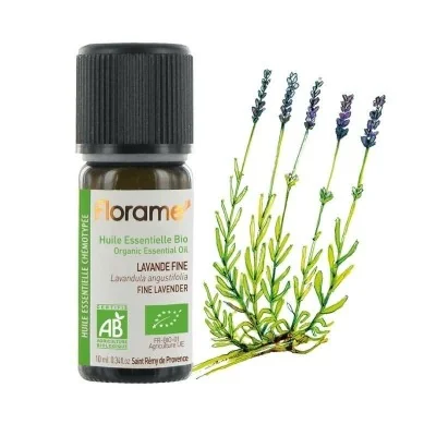 Óleo essencial biológico de Lavanda Fina (L. angustifólia) Florame - 10 ml