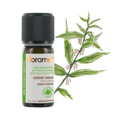 Óleo essencial biológico de Verbena (Litsea cubeba) Florame - 10 ml