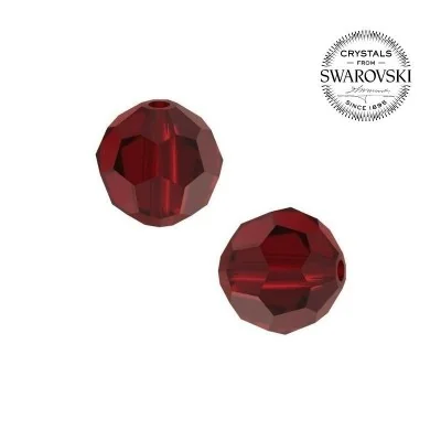 Contas de Cristal Multifacetado Swarovski Vermelho de 10 mm - 10 contas