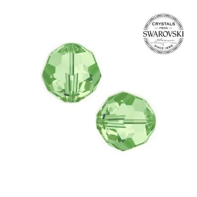 Contas de Cristal Multifacetado Swarovski Verde de 10 mm - 10 contas