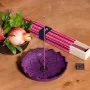 Incensário Japonês Flor de Lotus em ferro fundido - Roxo