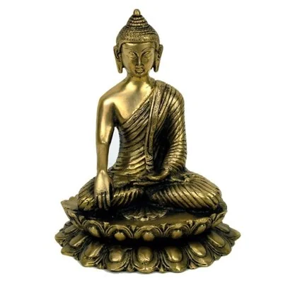Estátua de Buda na Flor de Lotus - 20 cm