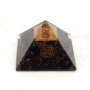 Pirâmide de Orgonite com Turmalina Negra - Grande