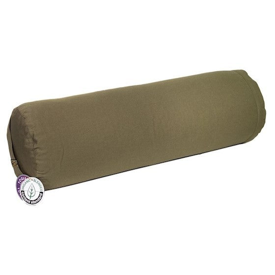 Bolster cilíndrico para yoga - Verde oliva