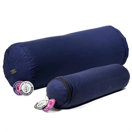 Bolster cilíndrico pequeno para yoga - Azul escuro