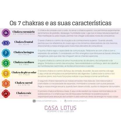 Cascata de cristais Swarovski multifacetados - Chakras - grande