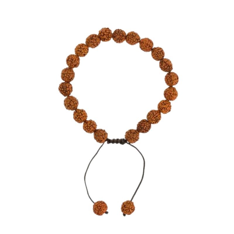 Pulseira mala ajustável de Rudraksha