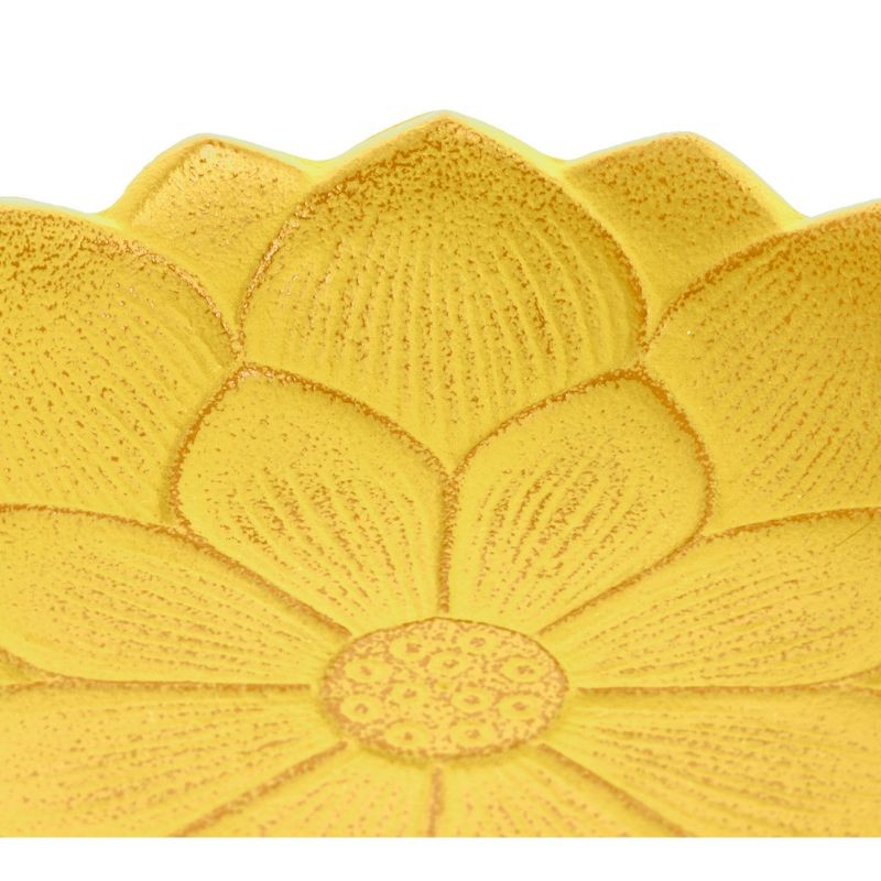 Incensário Japonês Flor de Lotus em ferro fundido - Amarelo