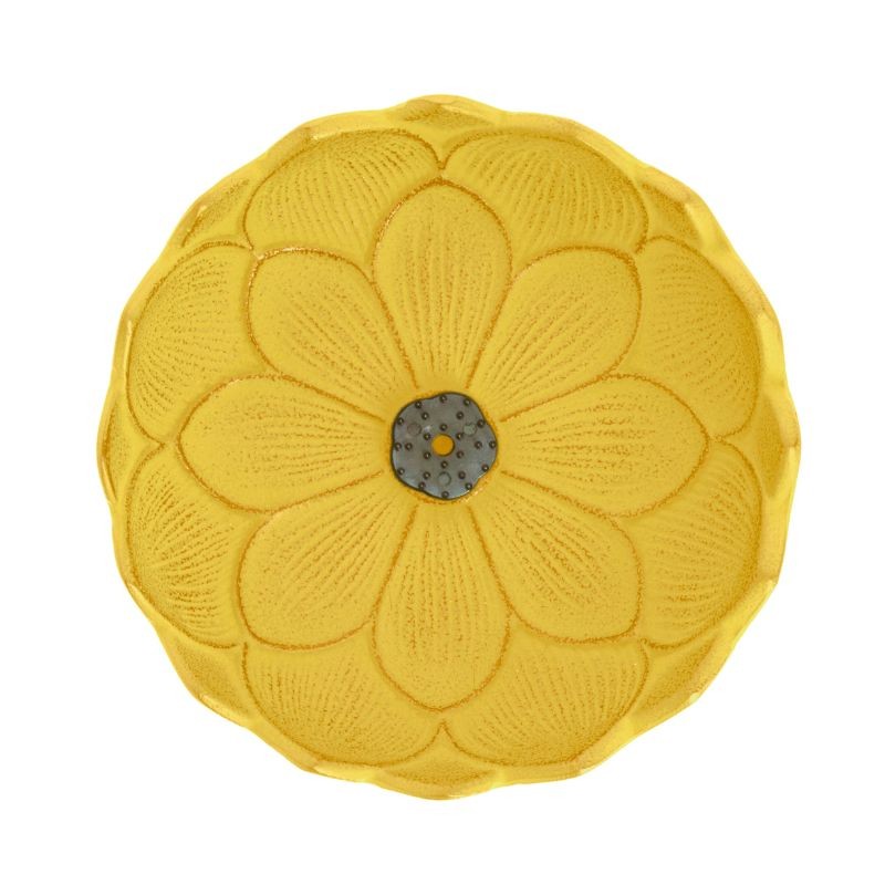 Incensário Japonês Flor de Lotus em ferro fundido - Amarelo