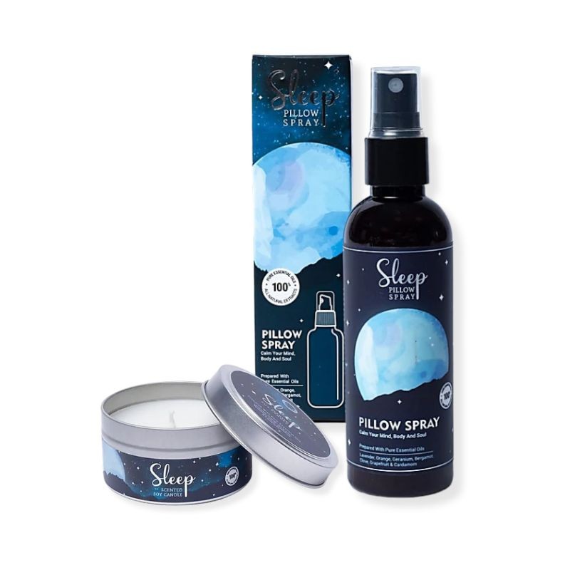 Kit Natural Sleep com vela e ambientador com óleos essenciais