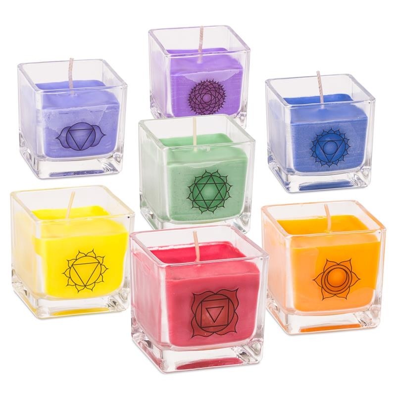 Conjunto de velas dos chakras BIO perfumadas