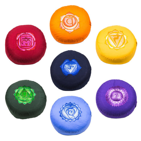 Conjunto de almofadas de meditação - 7 chakras