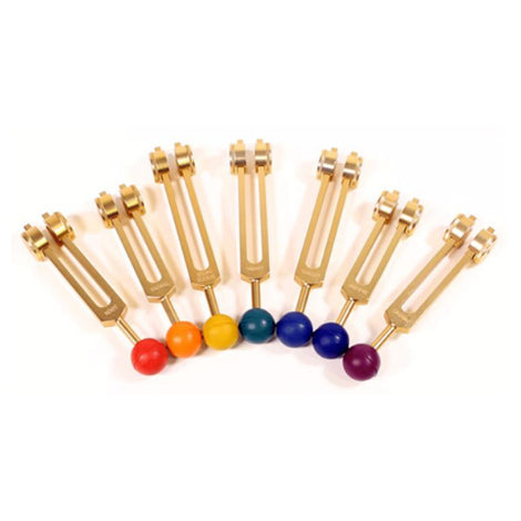 Conjunto de Diapasões dos Chakras (Chakras Tuning Forks) - Dourado