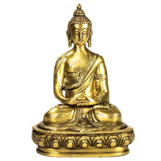 Estátua de Buda Amitabha em dourado - 20 cm