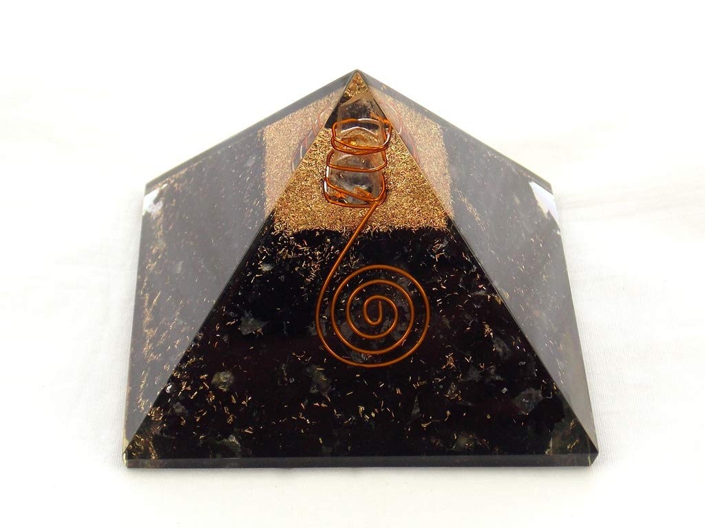 Pirâmide de Orgonite com Turmalina Negra - Grande